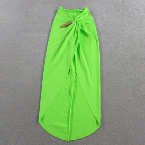 SKIMS Recycled Swim Sarong Skirt Womens 2XS XXS Neon Green Beach Bright Colorful - Picture 1 of 6